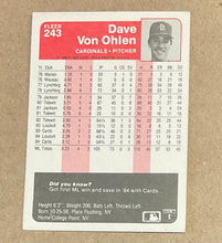 Load image into Gallery viewer, Dave Von Ohlen  Fleer 1985  243
