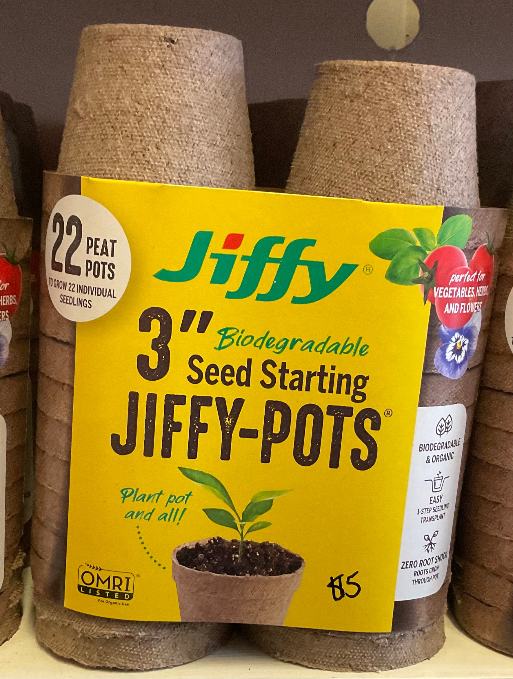 jiffy plant pots Jiffy 3" Peat Pots 22 pk – Northwoods Urban Farm