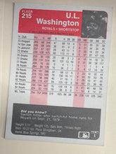 Load image into Gallery viewer, U. L. Washington  Fleer 1985  215
