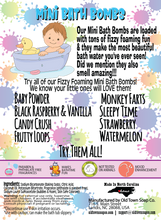 Load image into Gallery viewer, Mini Bath Bombs -Kids of all ages LOVE: Baby Powder
