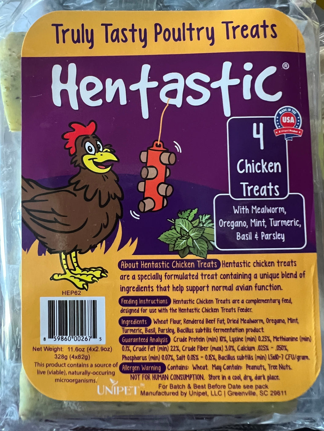 Hentastic Treats 4 packs Mealworm, Oregano, Mint, Turmeric, Basil and Parsley