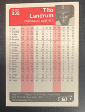 Load image into Gallery viewer, Tito Landrum  Fleer 1985  232

