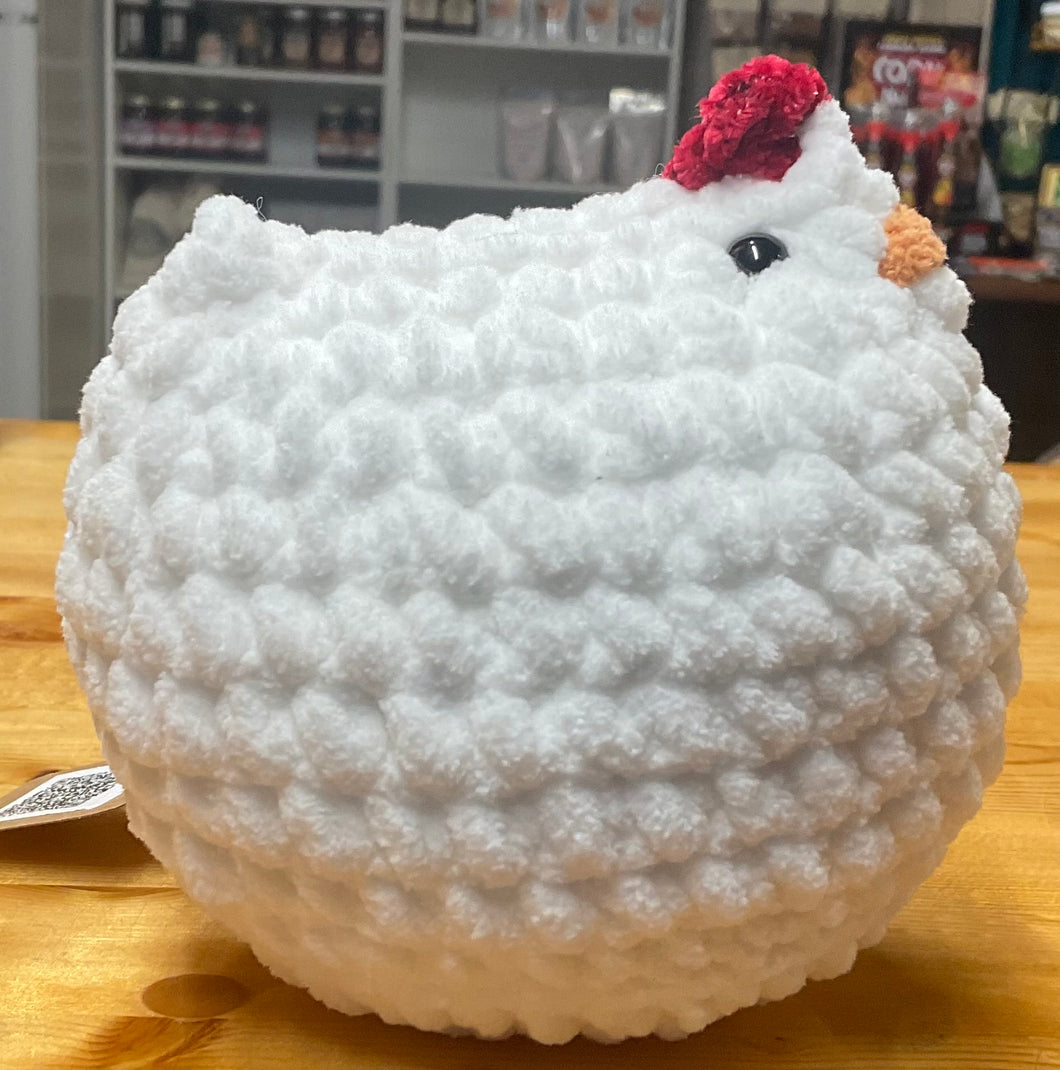 Small White Crochet Chicken