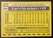 Load image into Gallery viewer, Darryl Strawberry  Topps 1989  600
