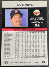 Load image into Gallery viewer, Jack Morris   Leaf 1991  294
