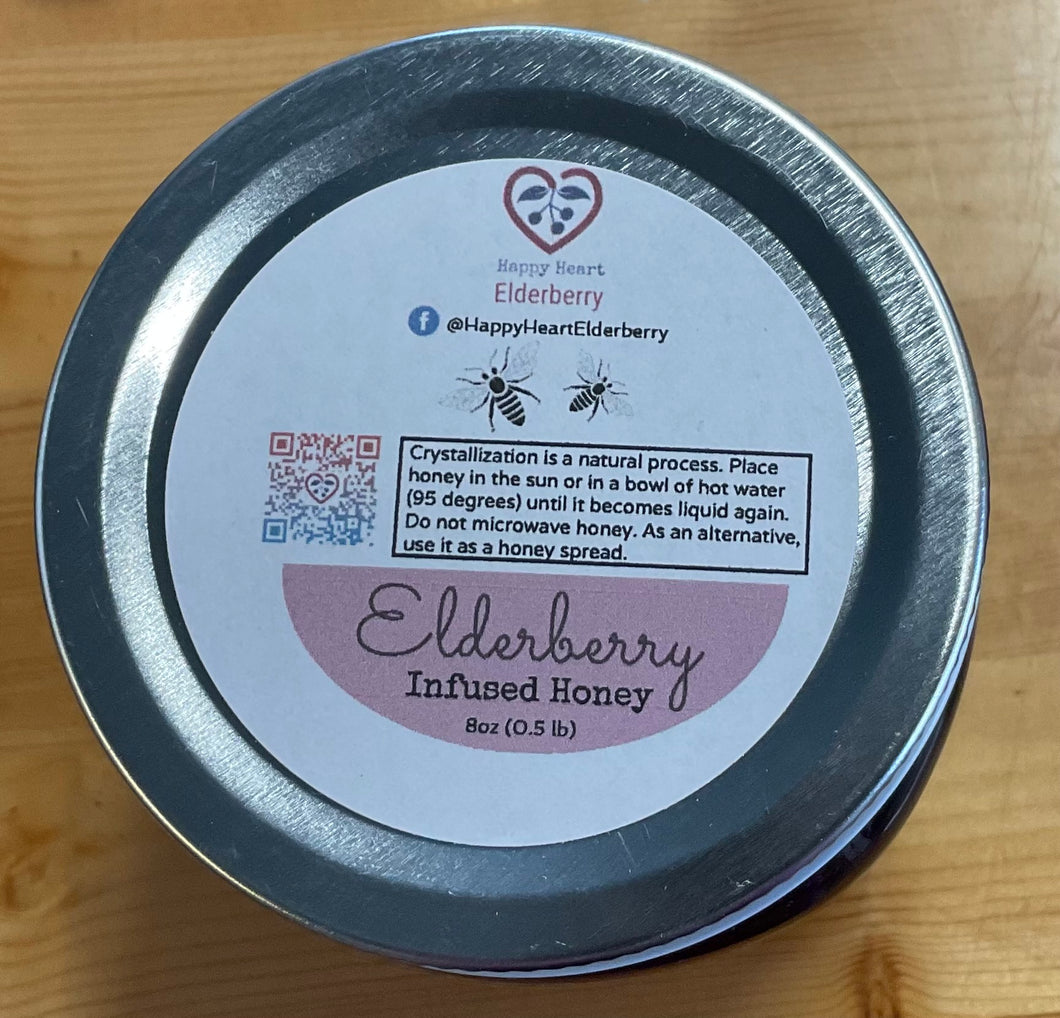 Elderberry Infused Honey 8 oz.