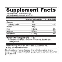 Load image into Gallery viewer, Bone Broth - Collagen - Chocolate - 30 servings: Black
