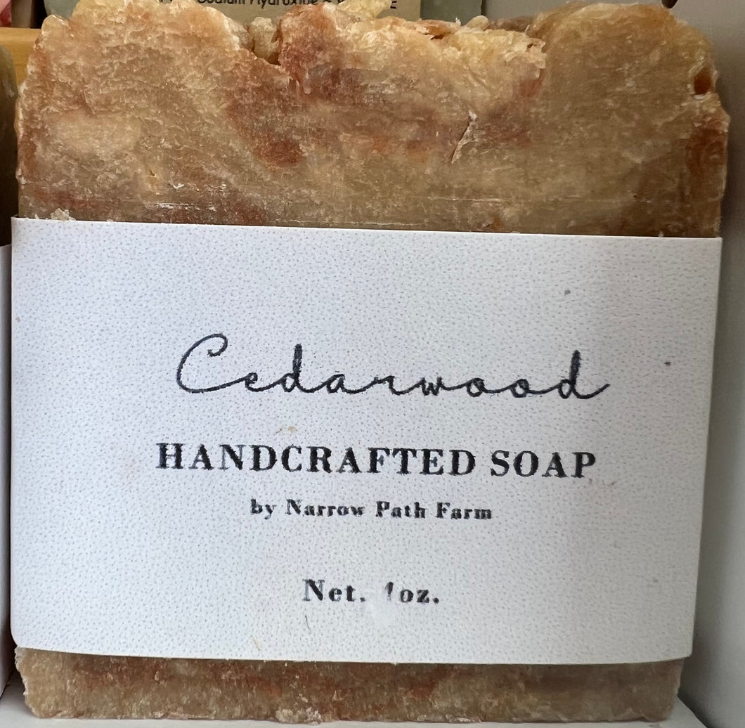 Cedarwood Handcrafted Soap 4 oz.