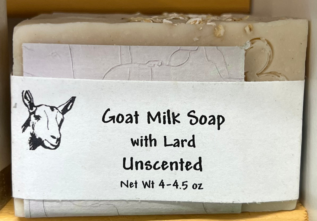 Goat Milk Soap with Lard - Unscented