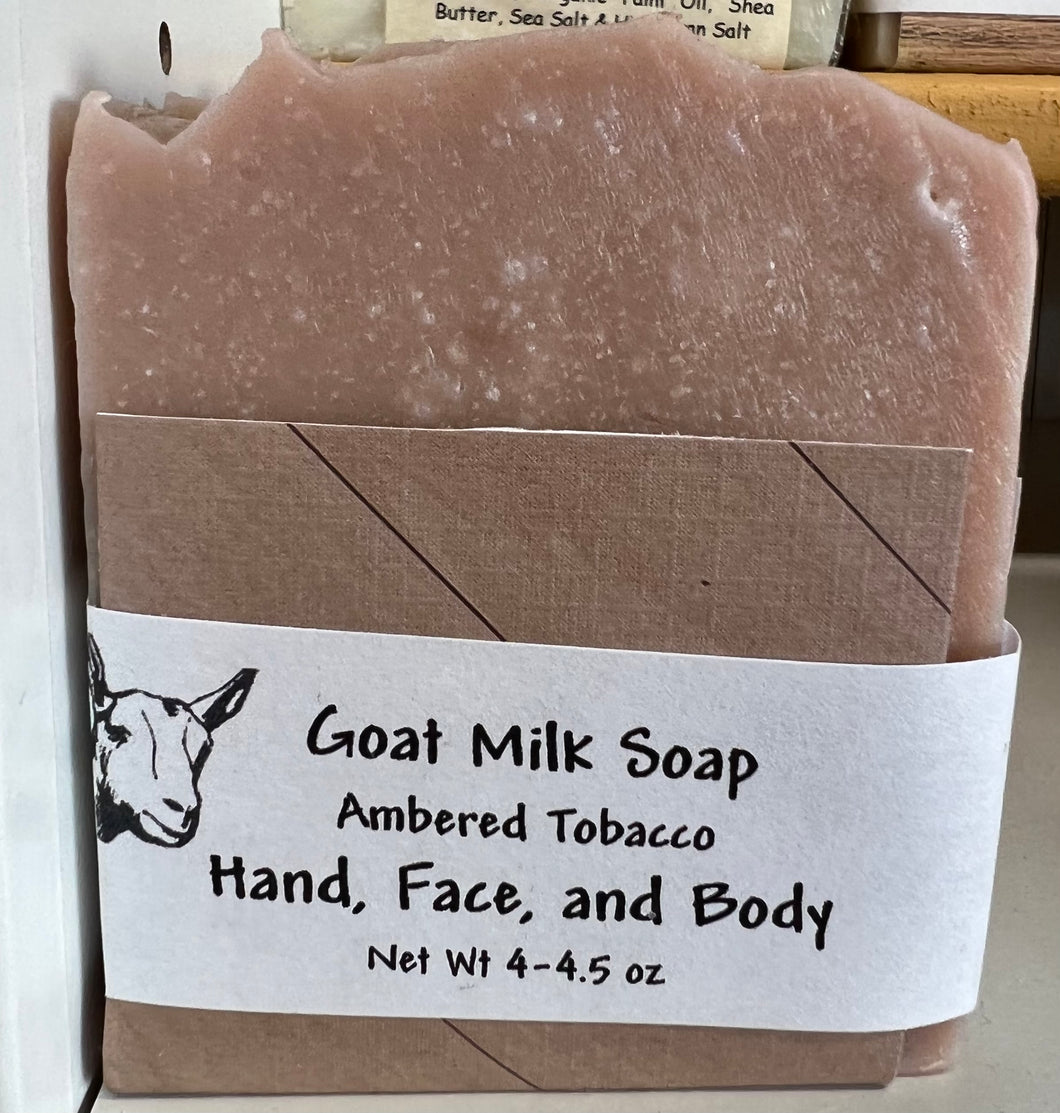 Ambered Tobacco Goat Milk Soap