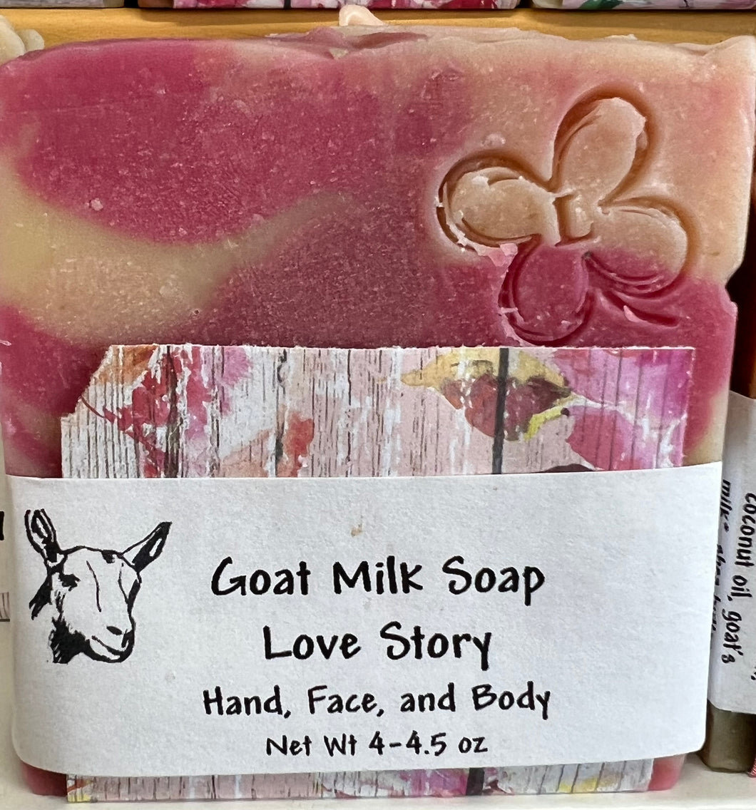 Love Story Goat Milk Soap 4-4.5 oz