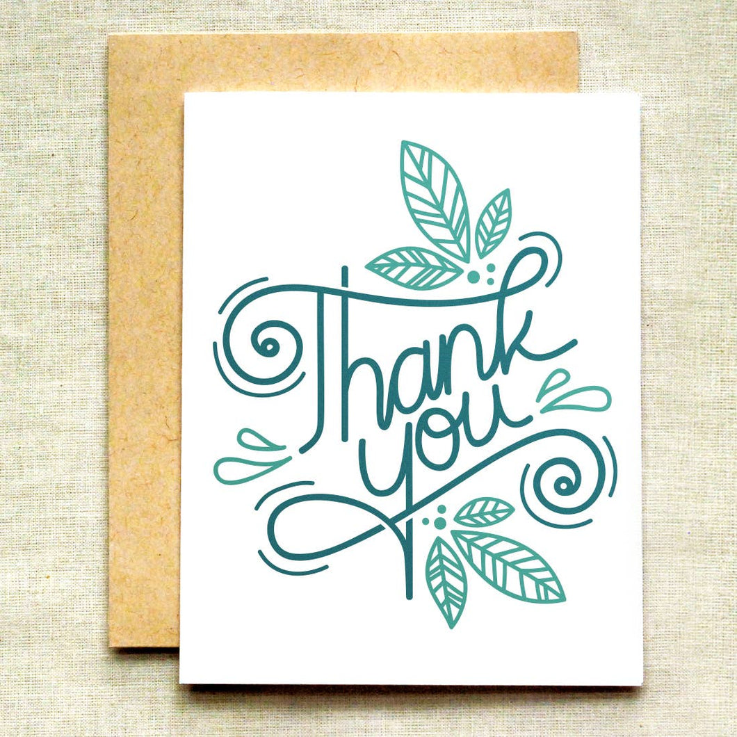 Thank You Leaves Card