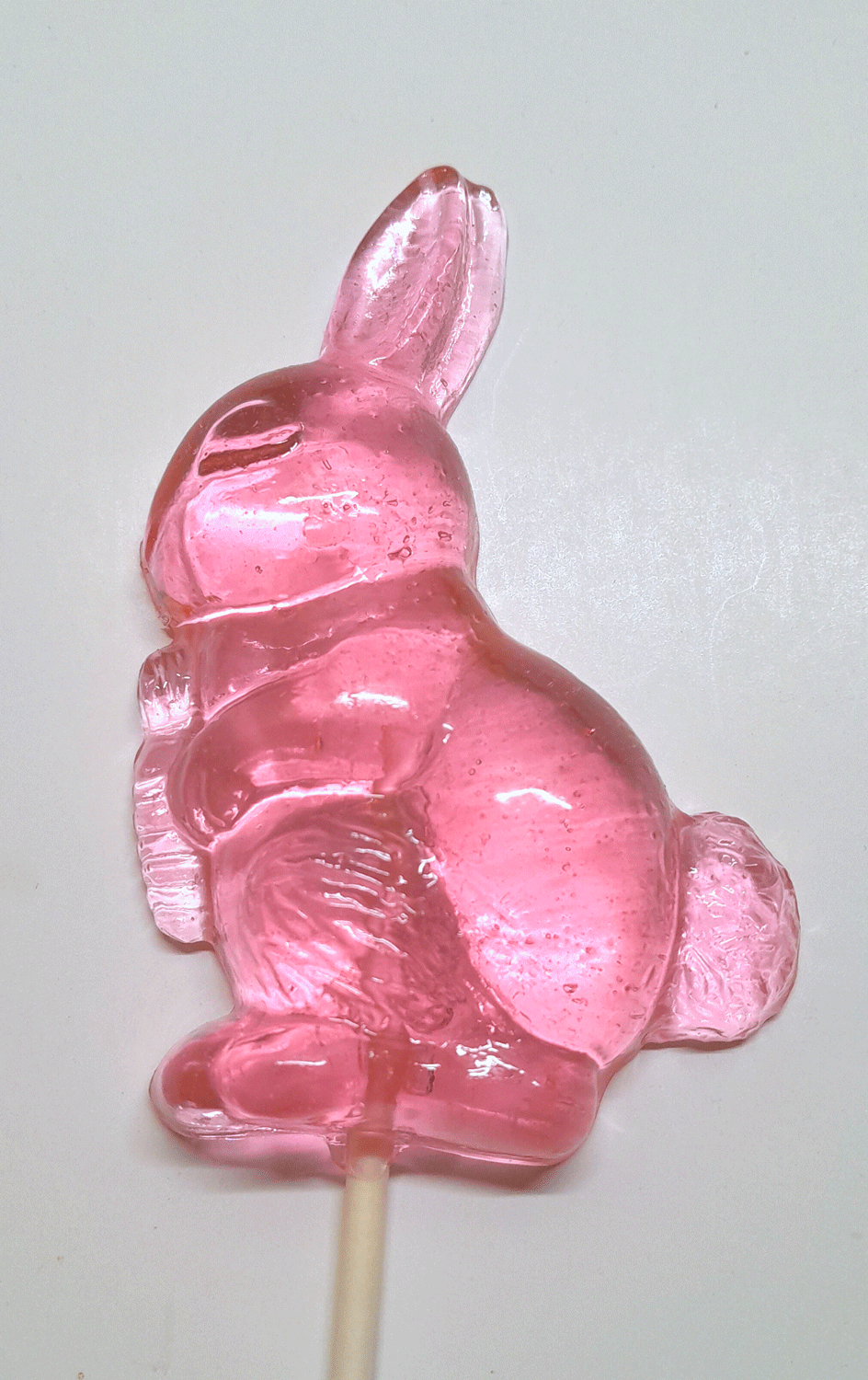 Large Bunny Lollipops in Various Colors: Tropical Punch Flavor / Pink