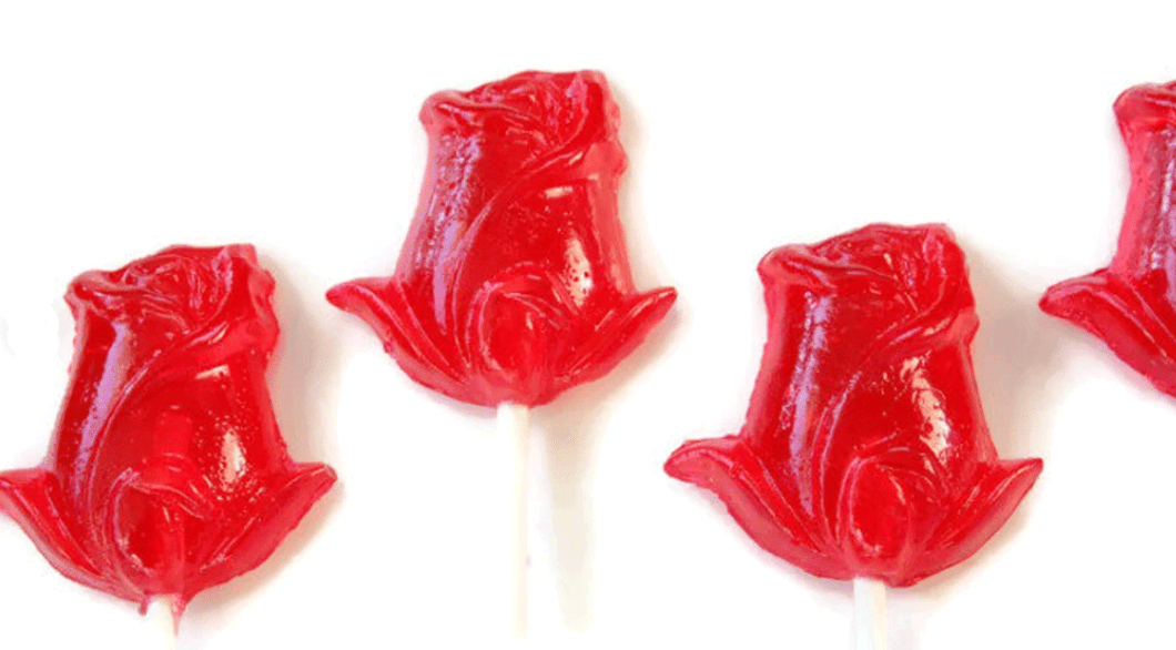 Rose Lollipop - Valentine's Day: Cinnamon / Red