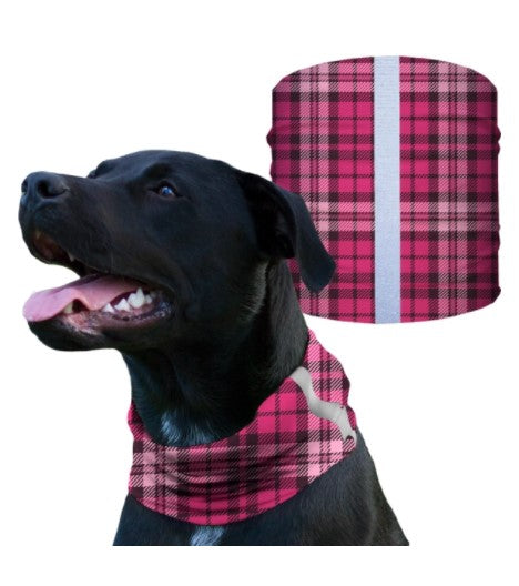 Pink Plaid Dog Shield
