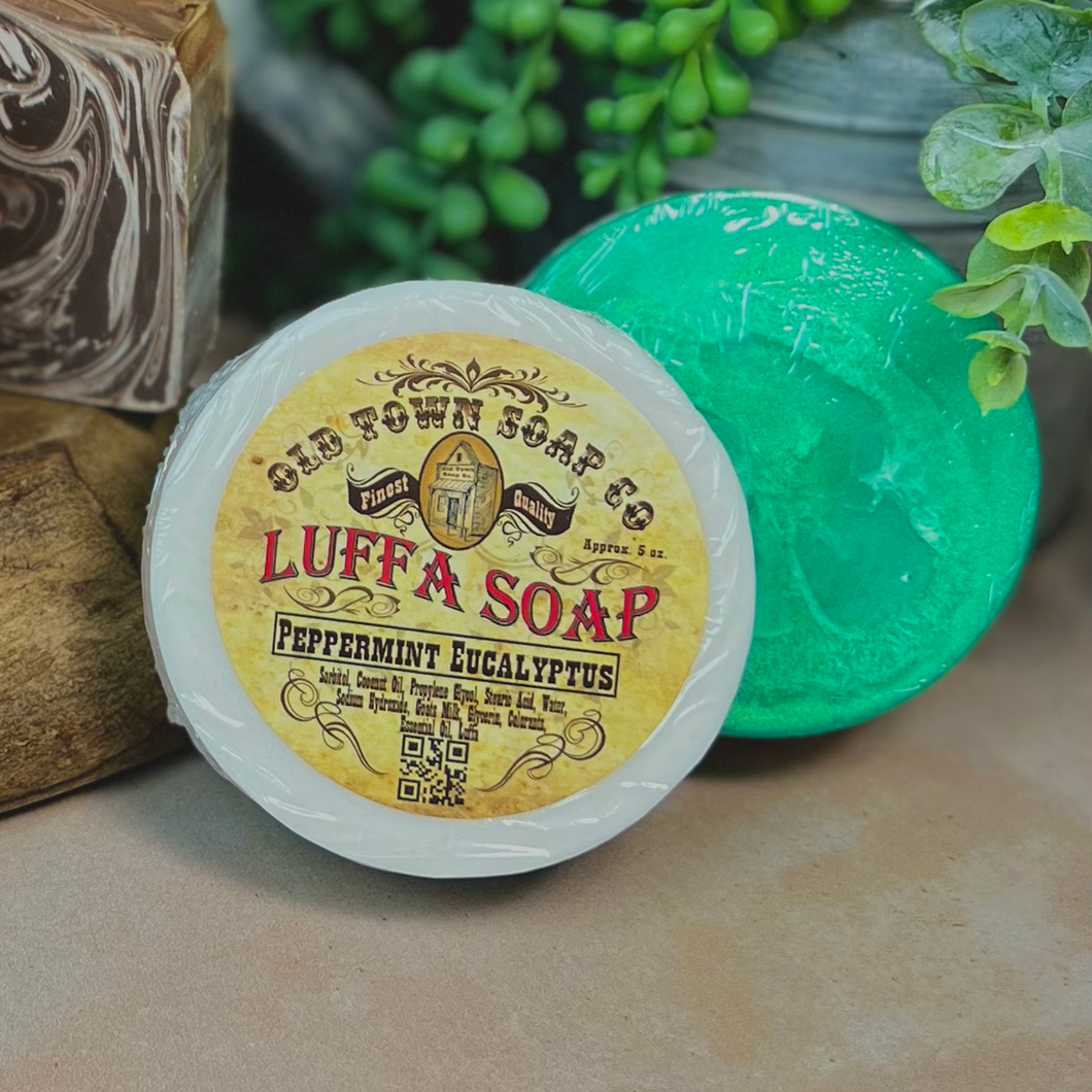 Luffa Soap - Goat's Milk Soap: Black Raspberry & Vanilla